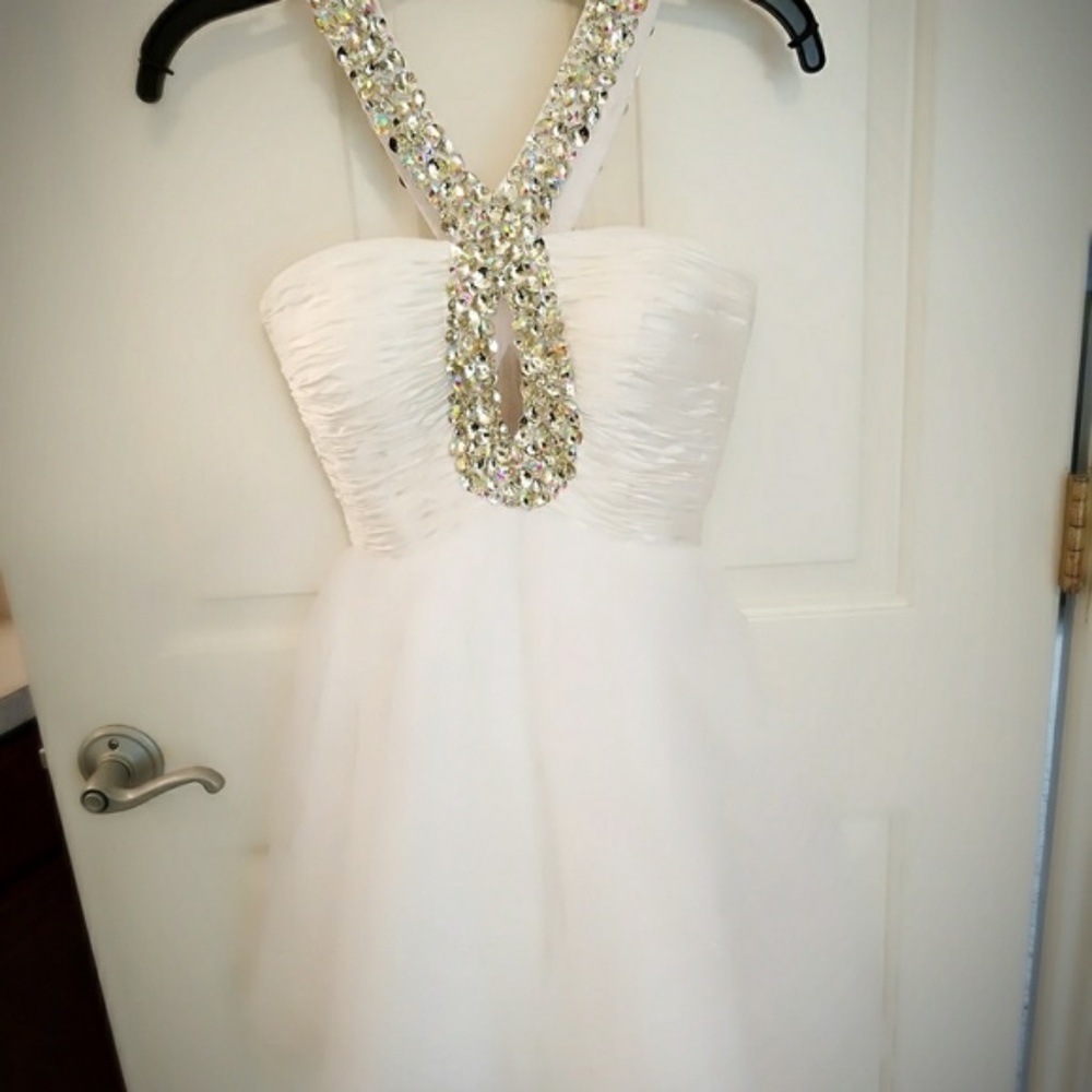 Sherri Hill Rhinestone detailed Short Dress